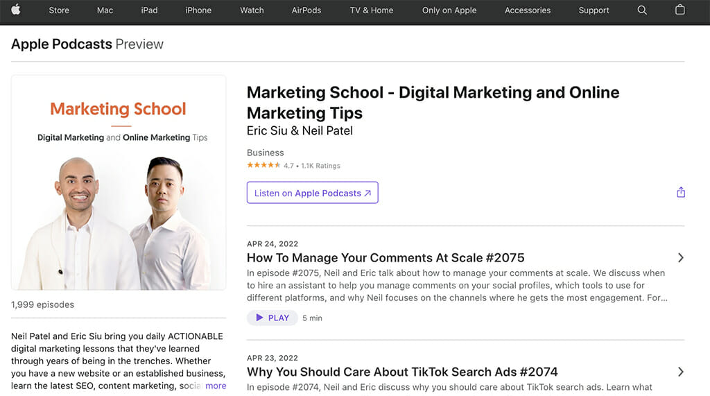 podcast marketing school