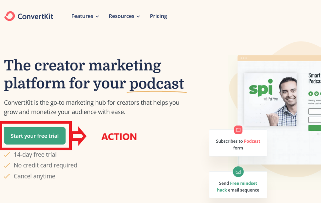 methode aida bouton action