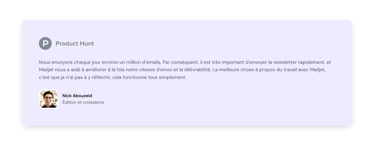 Avis clients sur Mailjet