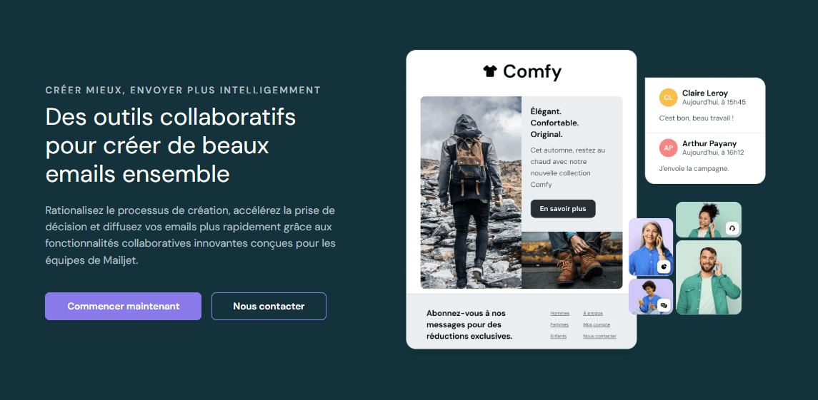 Collaboration en temps réel mailjet