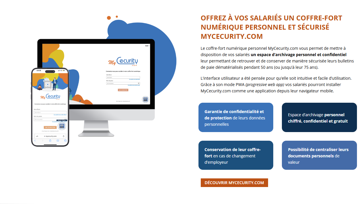 Application MyCecurity (PWA) pour un accès mobile