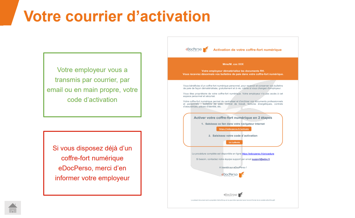 Sécurité eDocPerso