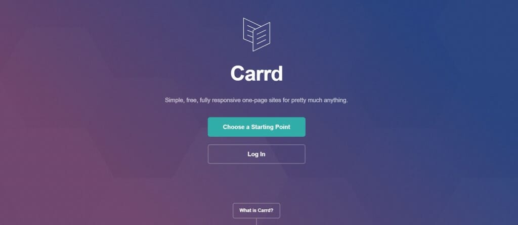 carrd onepage site