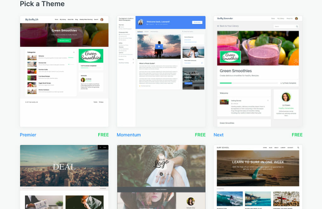 choisir theme site kajabi