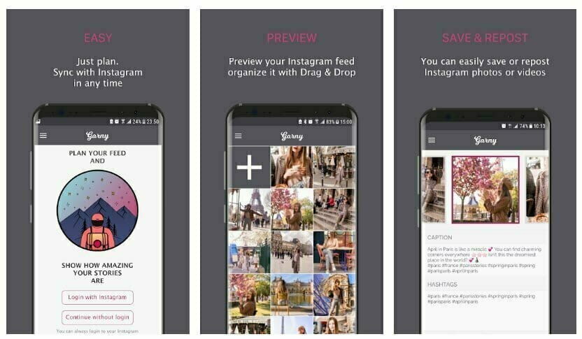 garny instagram app