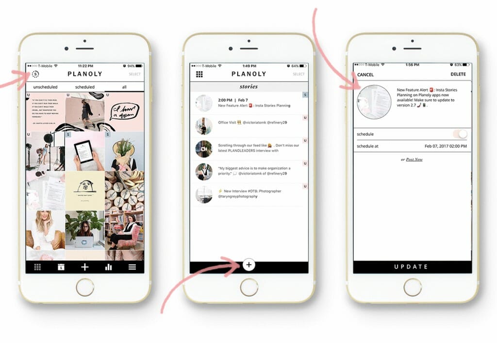 planoly instagram stories