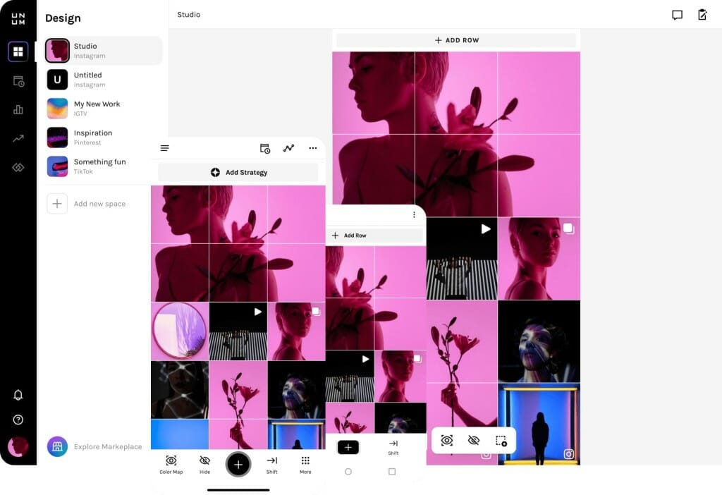 unun application pour organiser feed Instagram