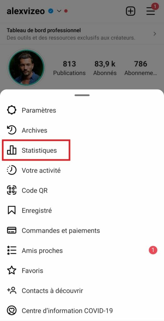 parametres instagram statistiques