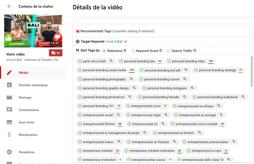 YouTube tags tubebuddy alexvizeo