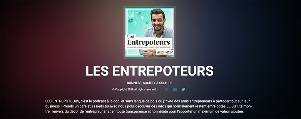 podcast les entrepoteurs alex vizeo
