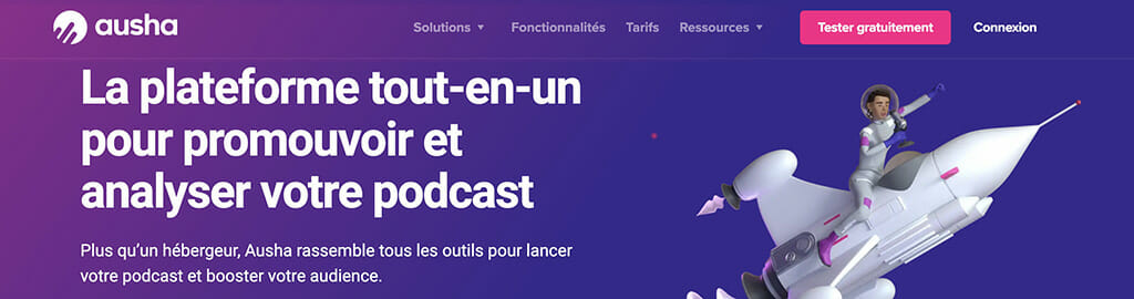 Ausha plateforme podcast tout en un