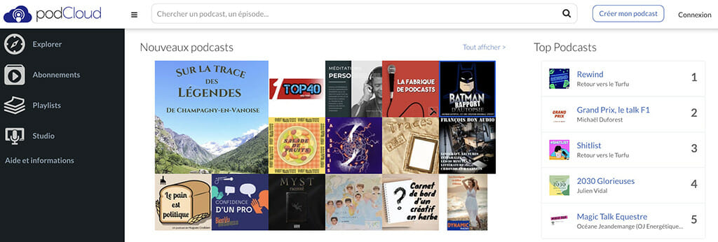 Podcloud hebergement podcast