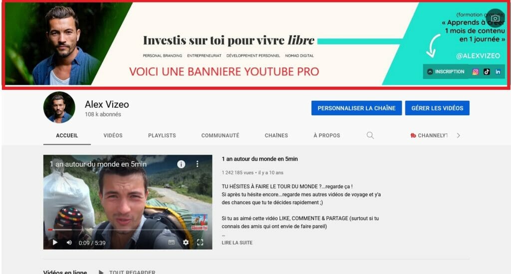 banniere ameliorer sa chaine youtube