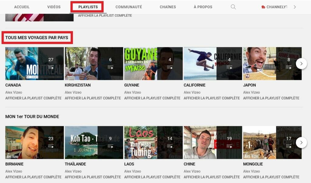 creer playlist youtube
