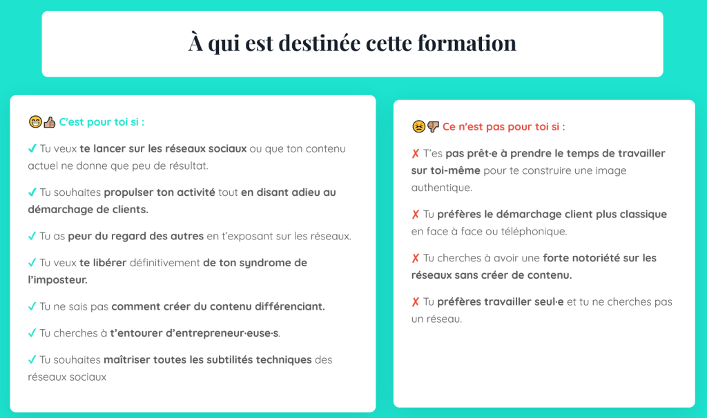 copywriting cest quoi objections aspirations