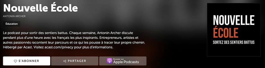 nouvelle ecole podcast developpement personnel