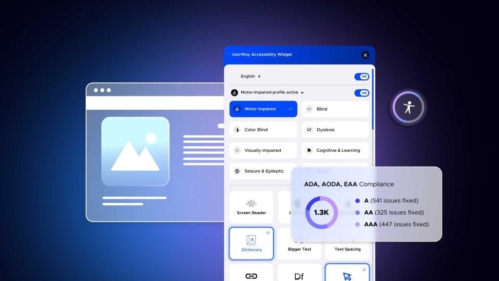 userway Website accessibilite Compliance