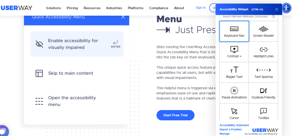 userway plugin test