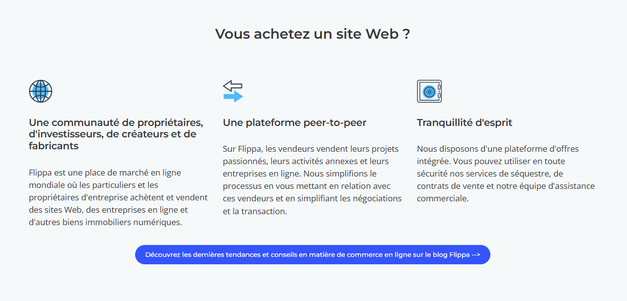 Comment acheter un site internet sur Flippa