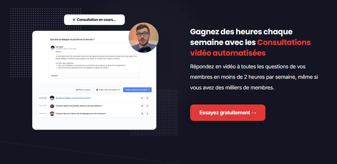 Réponses vidéo asynchrones