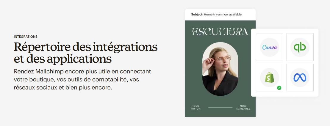 Intégrations Mailchimp : connecte facilement tes outils préférés