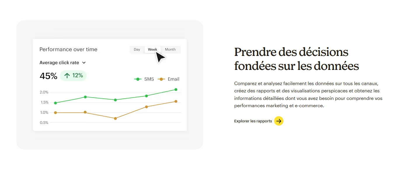 Rapports et statistiques détaillées mailchimp