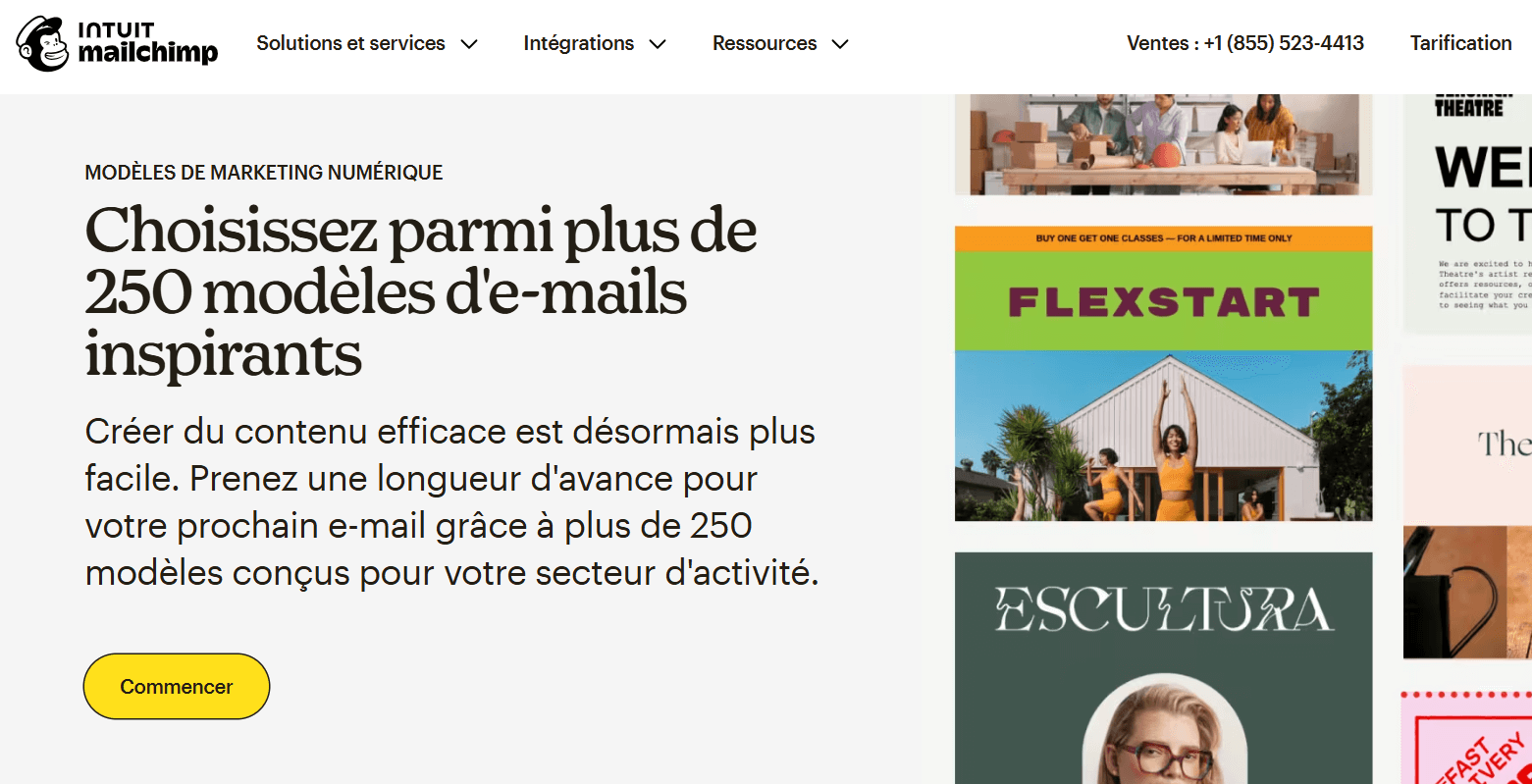 mailchimp modèles d'e-mails inspirants