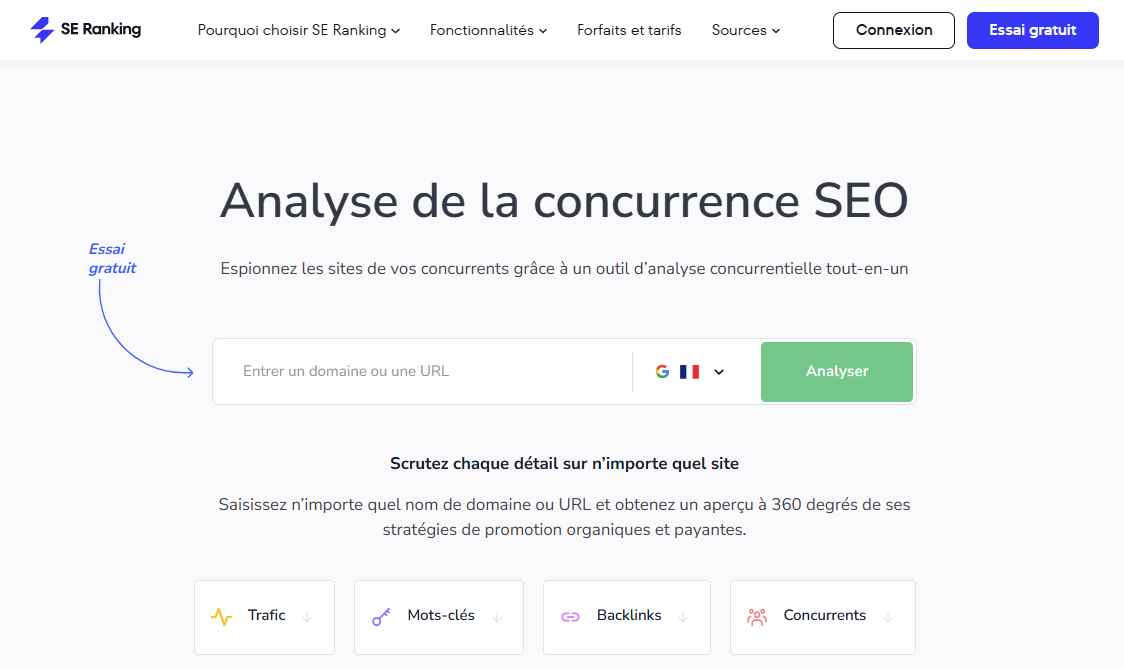 Analyse SEO des concurrents