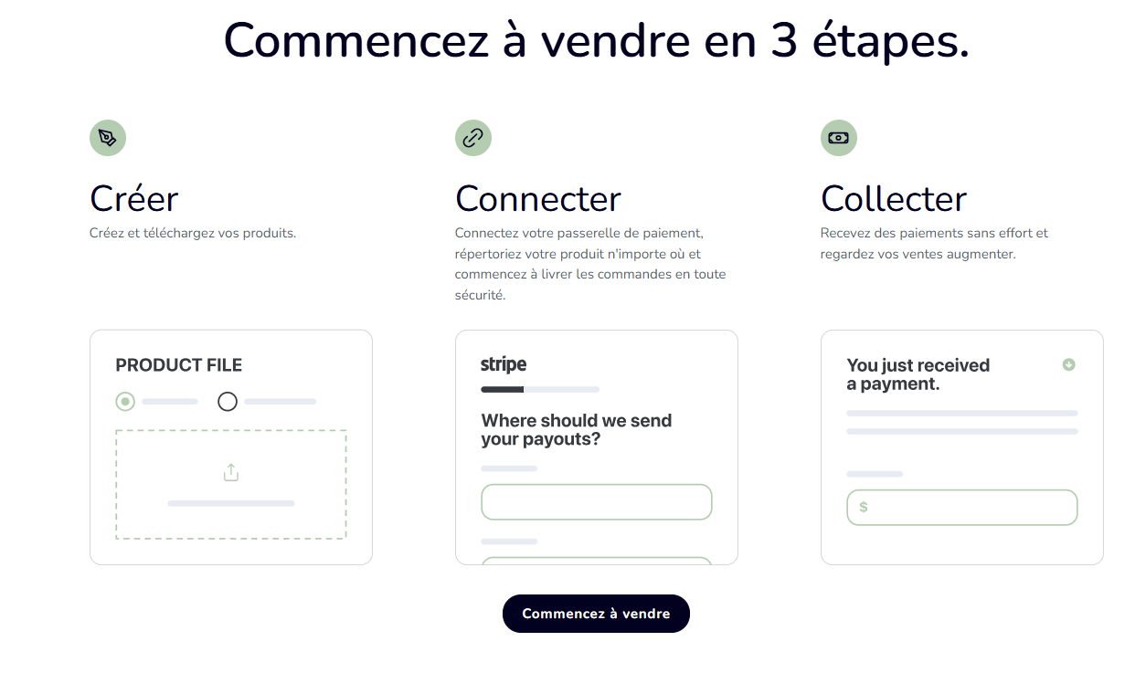 Pages de paiement et checkout SendOwl
