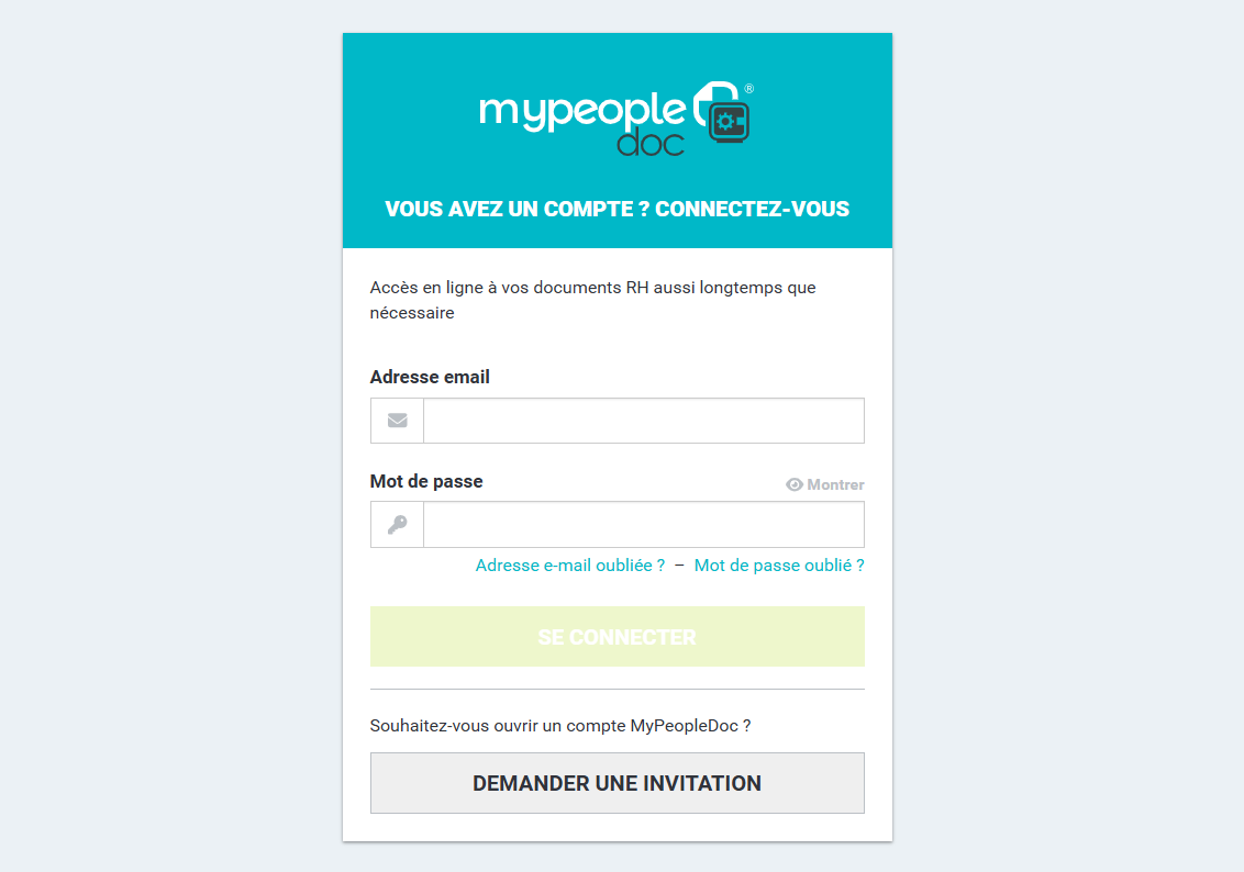 Connexion MyPeopleDoc